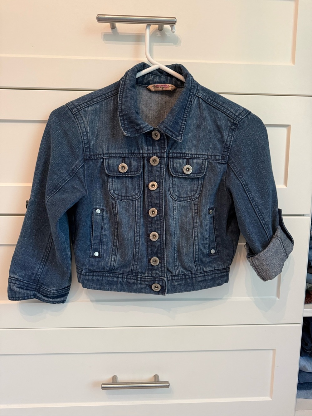 Highway Jeans Dark Blue Kids Denim Jacket with Button Front